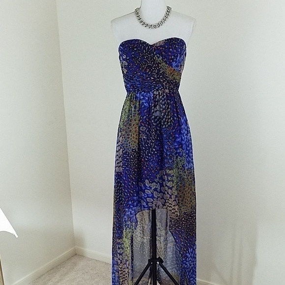 Max & Cleo~Sz 2~Multi High-Low Prom Dress NWT - Picture 6 of 10